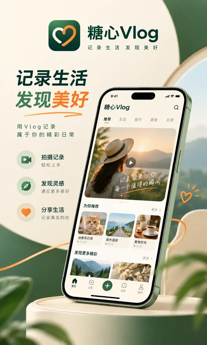 糖心Vlog移动端竖版阅读界面主题画面